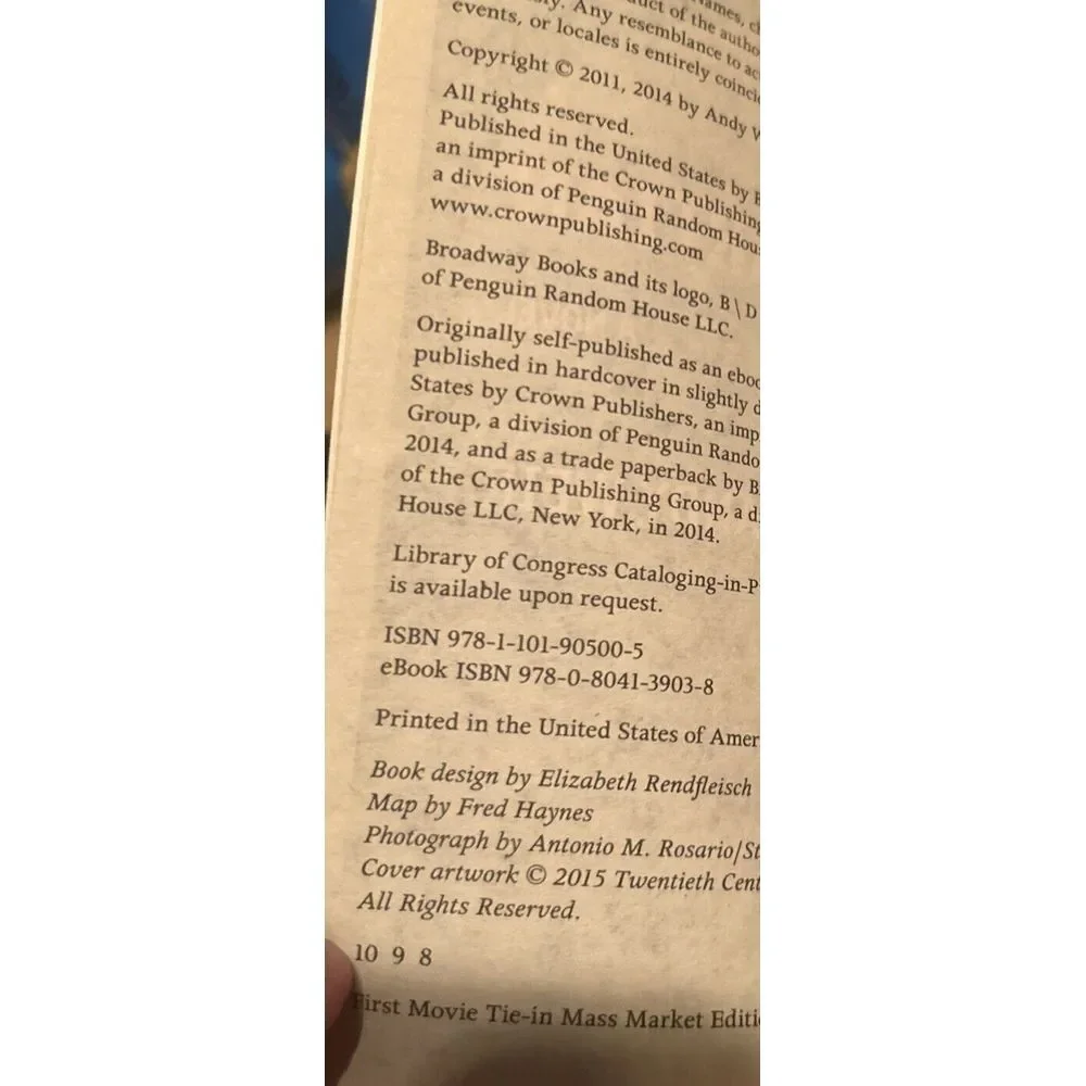 The Martian by Andy Weir (2015, Paperback, Movie Tie-In) NEW Good Condition‎